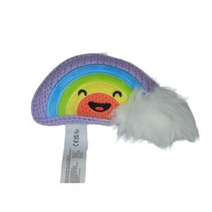 Ami Amis Happy Rainbow Plush Toy With White Fluffy Tail